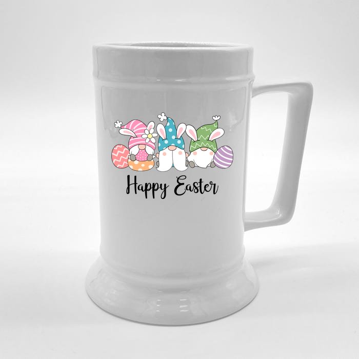 Happy Easter Cute Gnome Holiday Front & Back Beer Stein