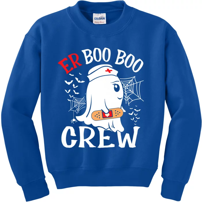 Halloween Er Costume Er Boo Boo Crew Nurse Ghost Nursing Funny Gift Kids Sweatshirt