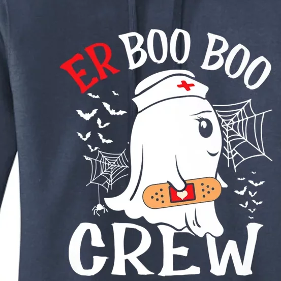 Halloween Er Costume Er Boo Boo Crew Nurse Ghost Nursing Funny Gift Women's Pullover Hoodie