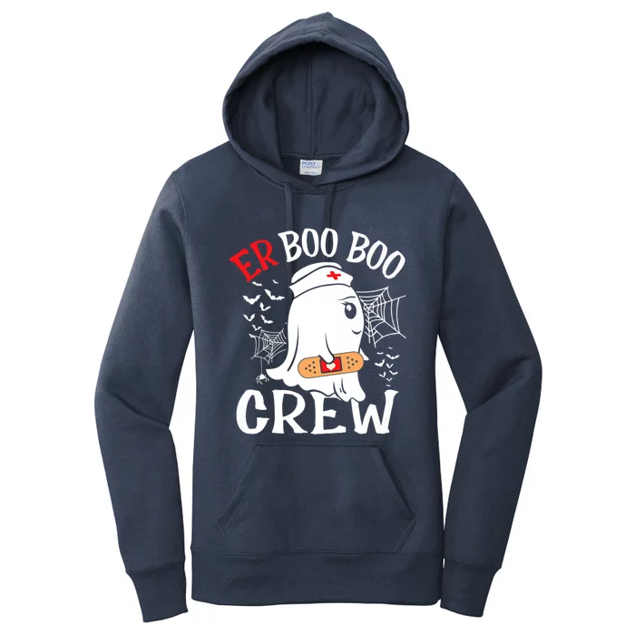 Halloween Er Costume Er Boo Boo Crew Nurse Ghost Nursing Funny Gift Women's Pullover Hoodie