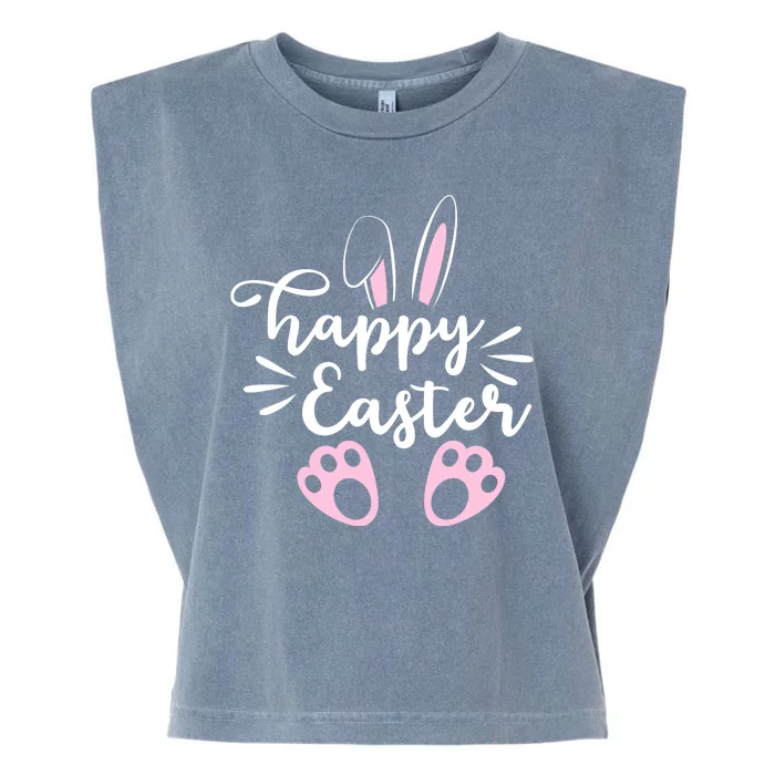 Happy Easter Cute Bunny Holiday Garment-Dyed Women's Muscle Tee