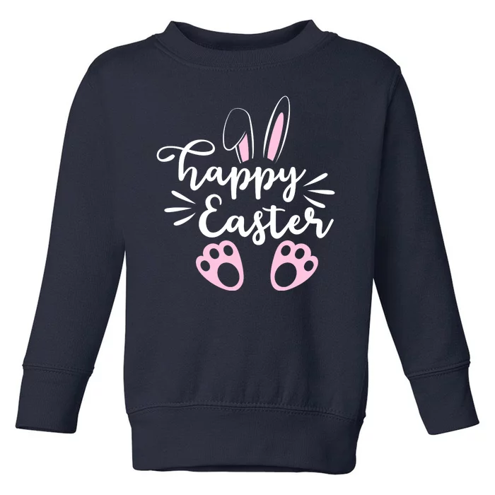 Happy Easter Cute Bunny Holiday Toddler Sweatshirt