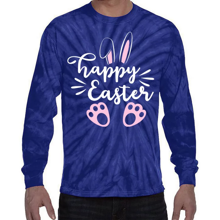 Happy Easter Cute Bunny Holiday Tie-Dye Long Sleeve Shirt