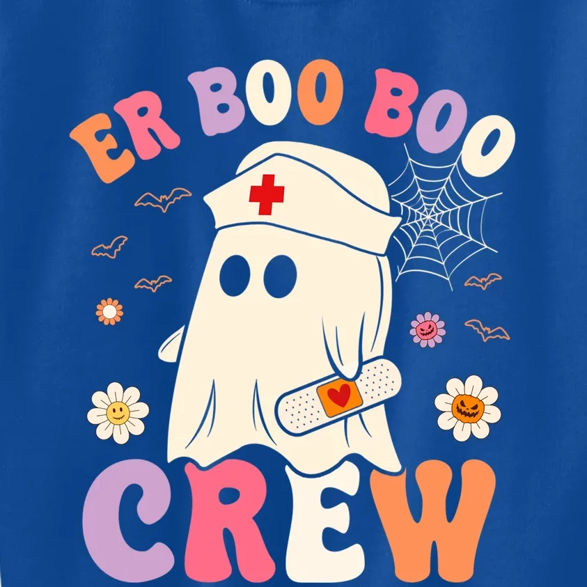 Halloween Er Costume Er Boo Boo Crew Nurse Ghost Nursing Funny Gift Kids Sweatshirt