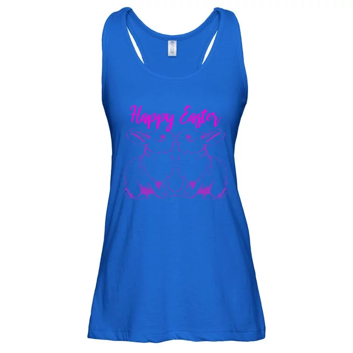 Happy Easter Cute Bunnies Easter Bunny Spring Bunny Mom Gift Ladies Essential Flowy Tank