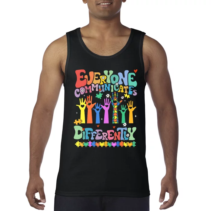 Hands Everyone Communicates Differently Tank Top