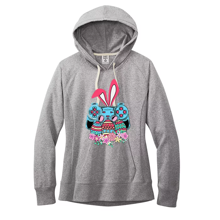 Happy Easter Day Video Game Controller Bunny Gamer Women's Fleece Hoodie