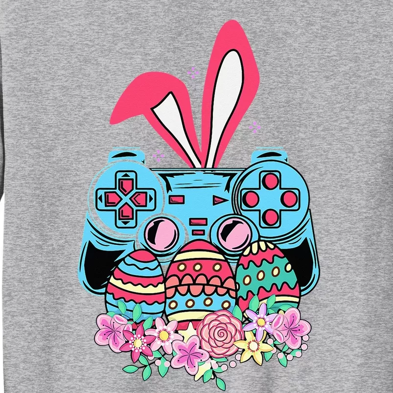 Happy Easter Day Video Game Controller Bunny Gamer Tall Sweatshirt