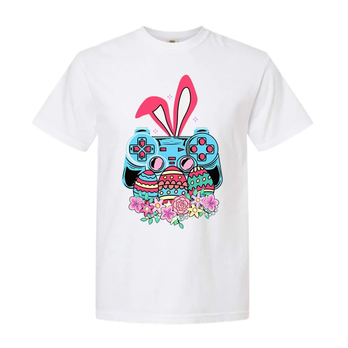 Happy Easter Day Video Game Controller Bunny Gamer Garment-Dyed Heavyweight T-Shirt