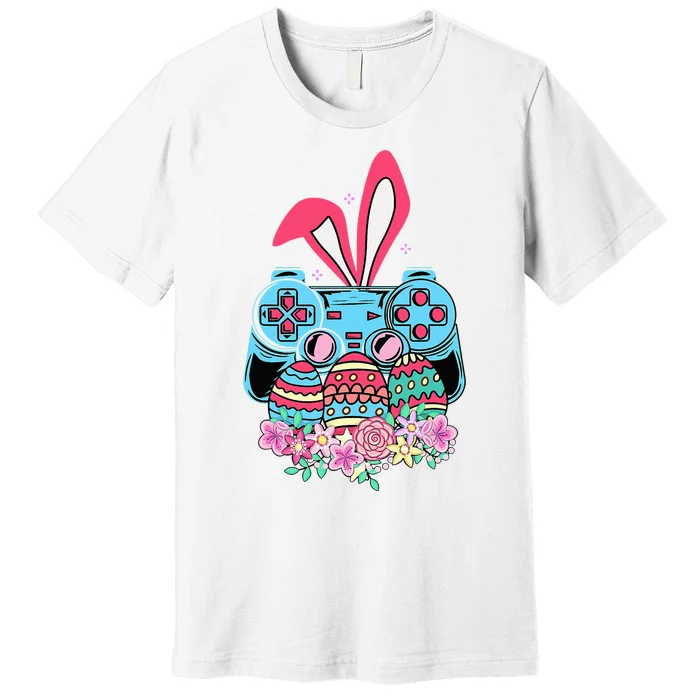 Happy Easter Day Video Game Controller Bunny Gamer Premium T-Shirt