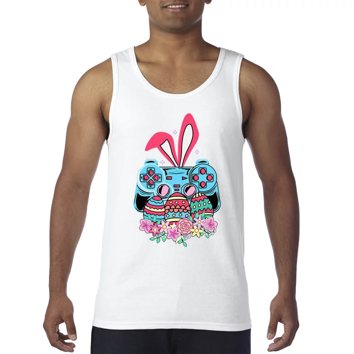 Happy Easter Day Video Game Controller Bunny Gamer Tank Top