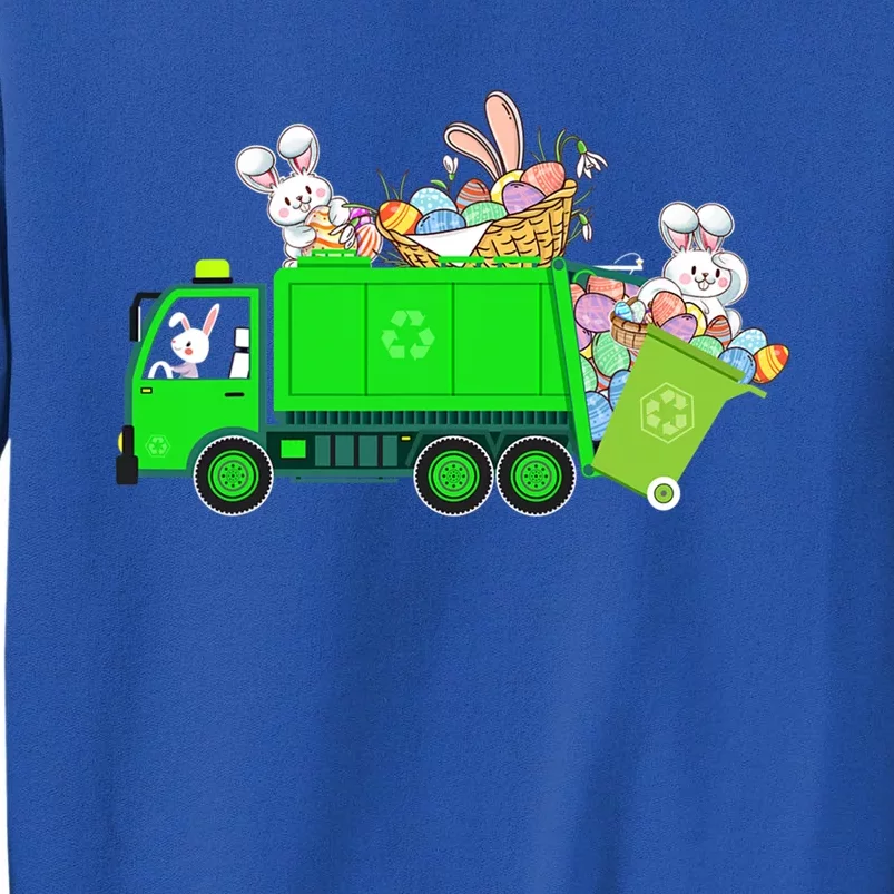 Happy Easter Day Garbage Truck Bunny Riding Garbage Truck Cool Gift Tall Sweatshirt