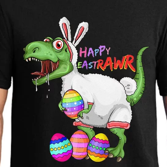 Happy Eastrawr Dinosaur TRex Easter Bunny Pajama Set