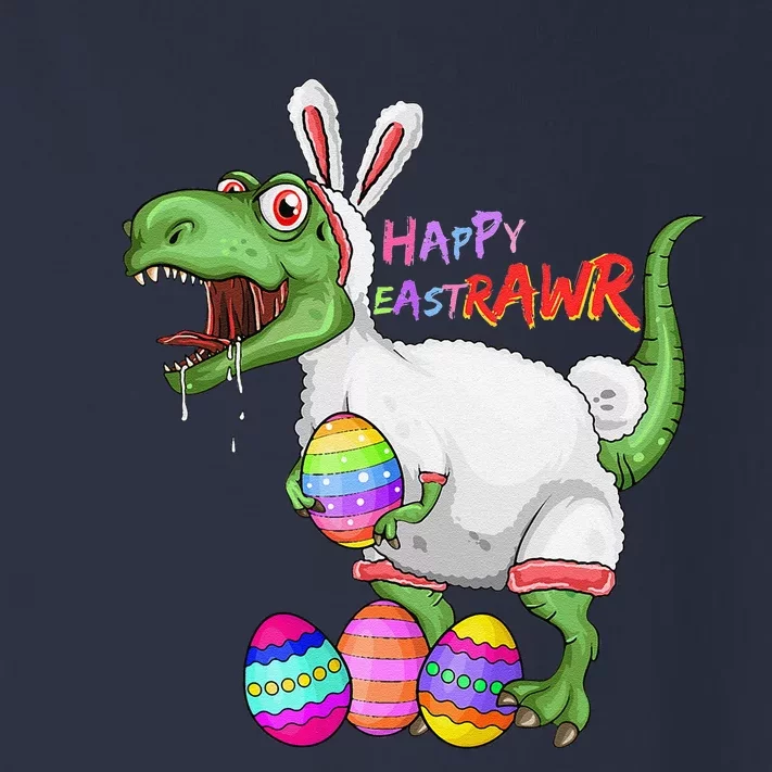 Happy Eastrawr Dinosaur TRex Easter Bunny Toddler Long Sleeve Shirt