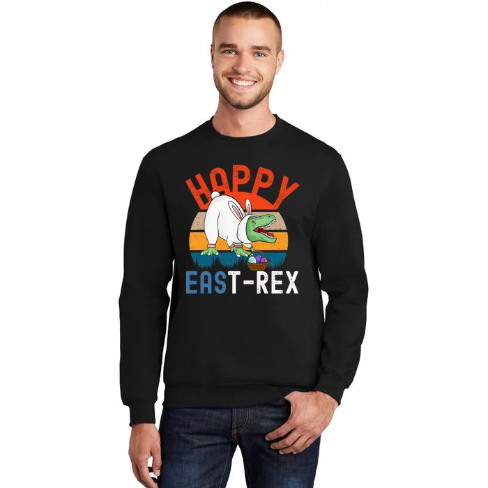 Happy Eastrawr Dinosaur Egg Easter Bunny T-Rex Tall Sweatshirt