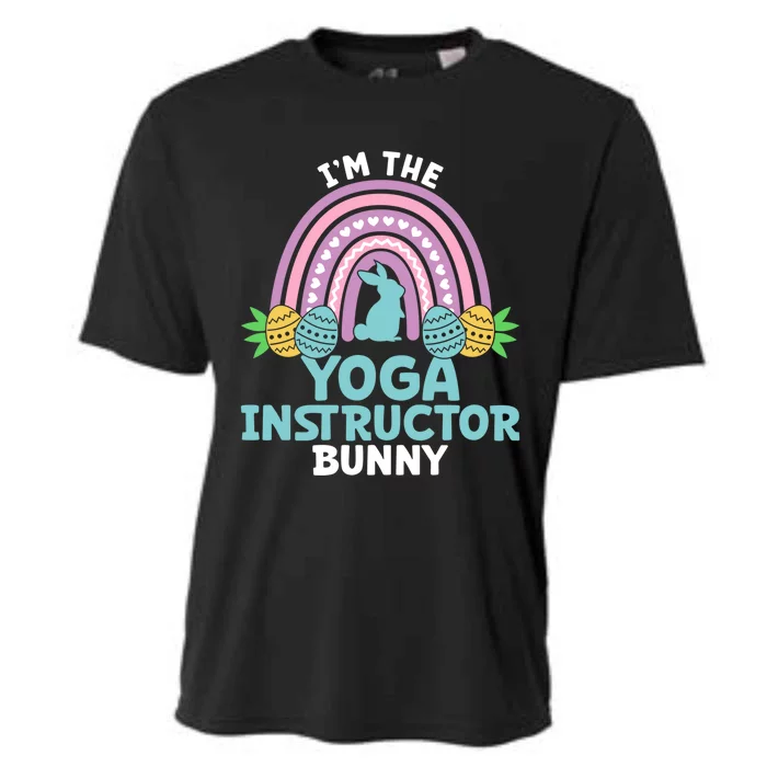 Happy Easter Day I'm The Yoga Instructor Bunny Funny Gift Cooling Performance Crew T-Shirt