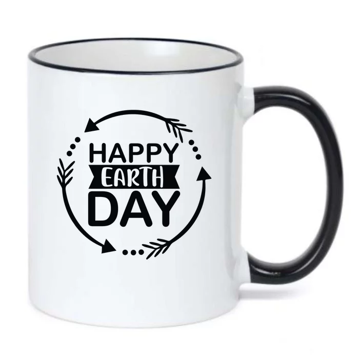 Happy Earth Day Black Color Changing Mug