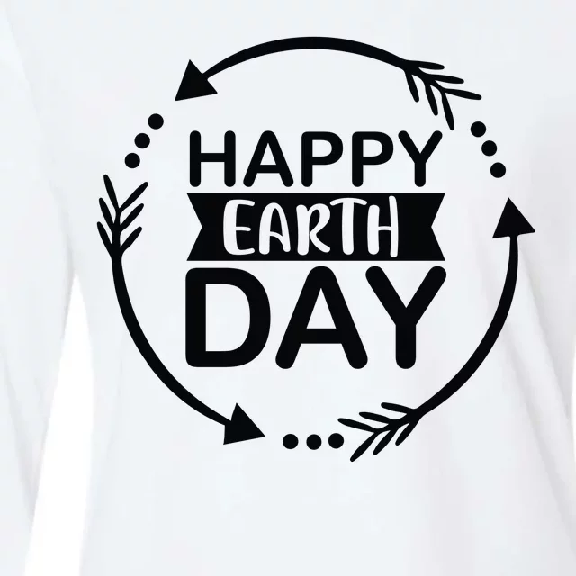 Happy Earth Day Womens Cotton Relaxed Long Sleeve T-Shirt