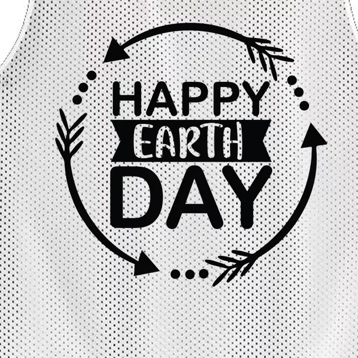 Happy Earth Day Mesh Reversible Basketball Jersey Tank