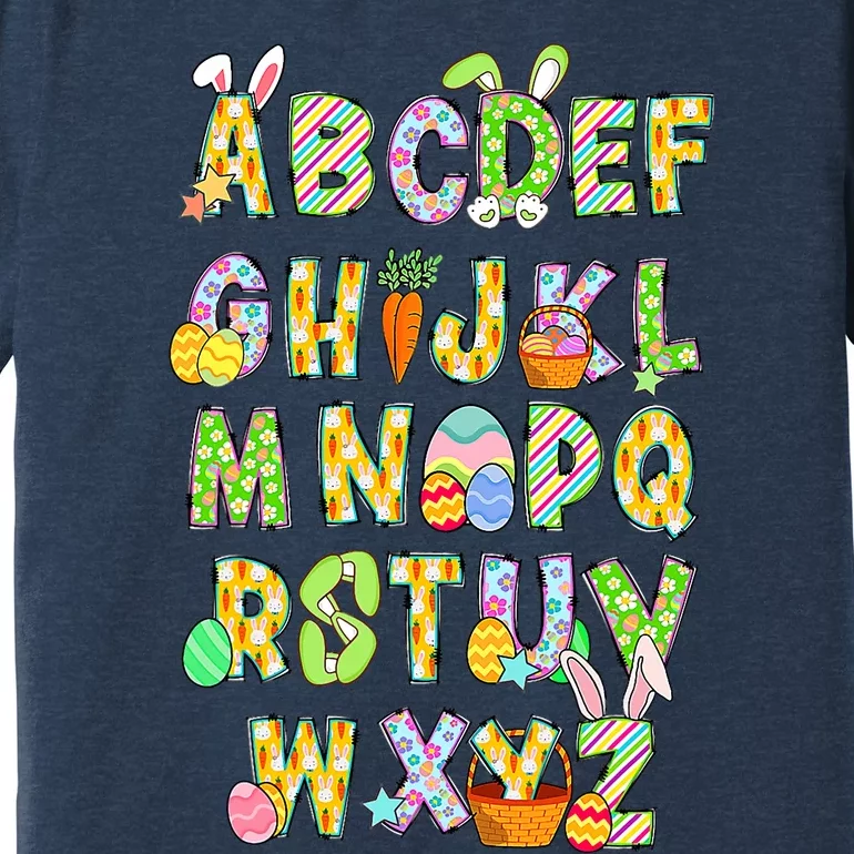 Happy Easter Day Alphabet Abcs Elemeno For Teacher Student Premium T-Shirt