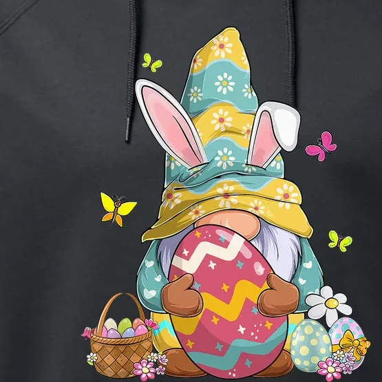 Happy Easter Day Bunny Spring Gnome Easter Egg Hunting Performance Fleece Hoodie