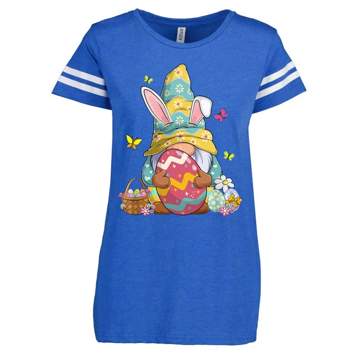 Happy Easter Day Bunny Spring Gnome Easter Egg Hunting Enza Ladies Jersey Football T-Shirt