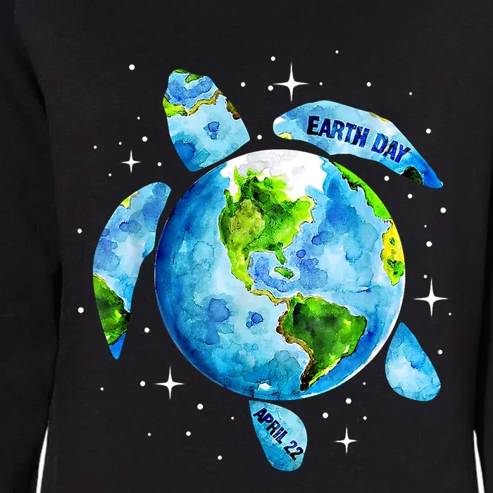 Happy Earth Day Restore Earth Sea Turtle Art Save The Planet Gift Womens California Wash Sweatshirt