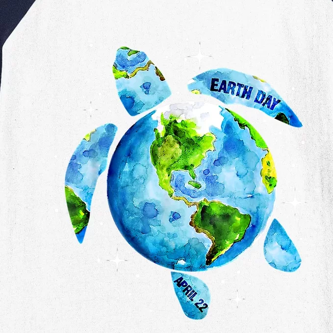 Happy Earth Day Restore Earth Sea Turtle Art Save The Planet Gift Baseball Sleeve Shirt