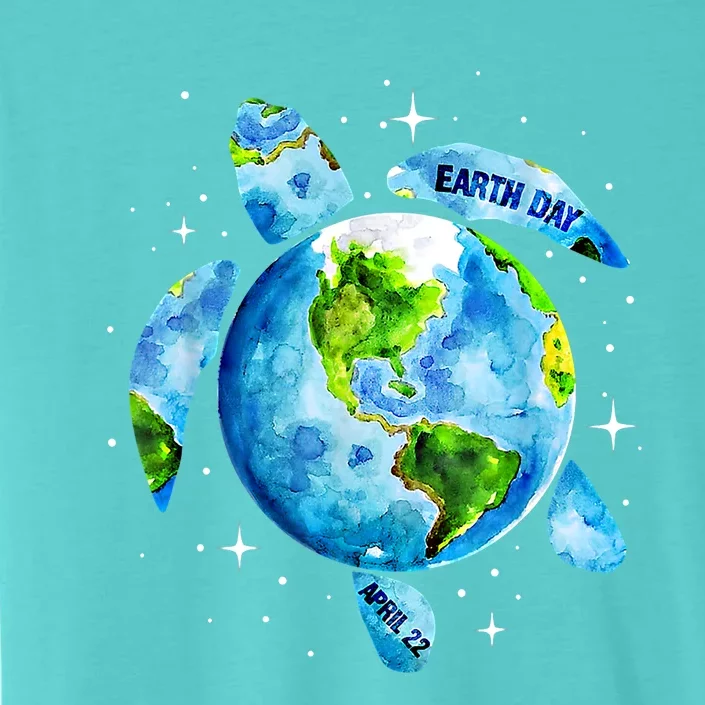 Happy Earth Day Restore Earth Sea Turtle Art Save The Planet Gift ChromaSoft Performance T-Shirt