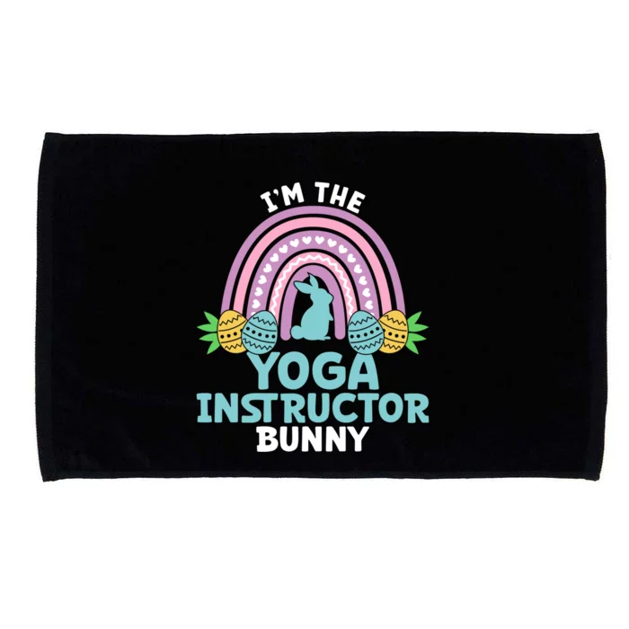 Happy Easter Day Im The Yoga Instructor Bunny Gift Microfiber Hand Towel