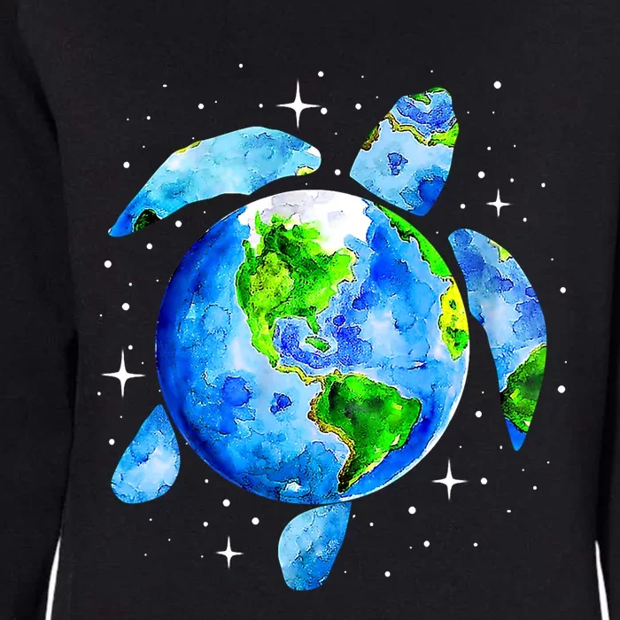 Happy Earth Day Restore Save The Planet Earth Sea Turtle Art Funny Gift Womens California Wash Sweatshirt