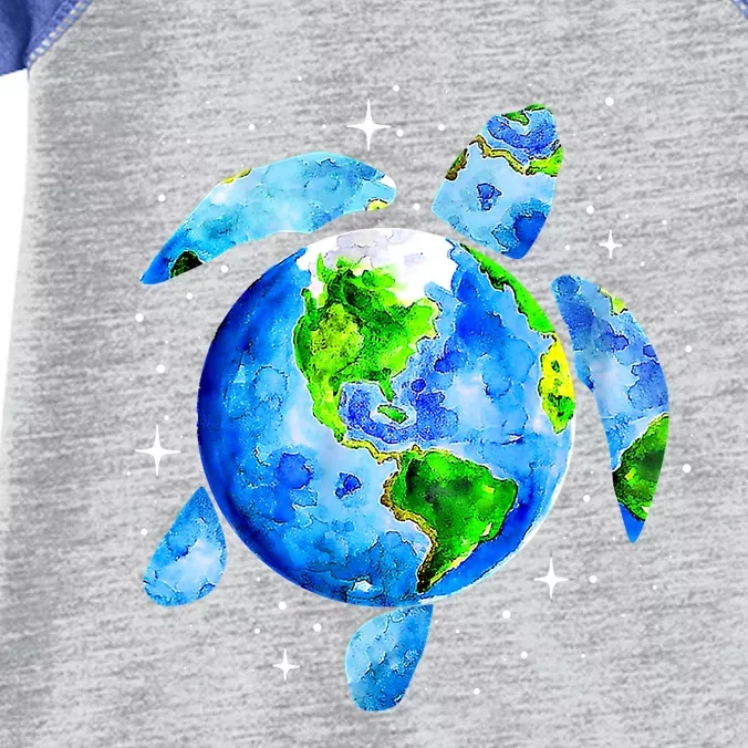 Happy Earth Day Restore Save The Planet Earth Sea Turtle Art Funny Gift Infant Baby Jersey Bodysuit