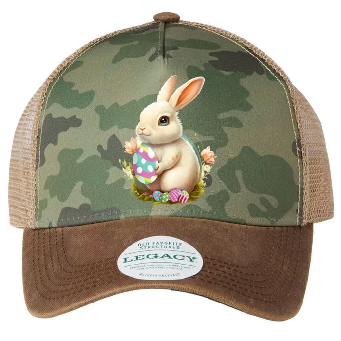 Happy Easter Day Easter Bunny Easter Egg Funny Legacy Tie Dye Trucker Hat