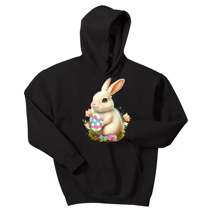 Happy Easter Day Easter Bunny Easter Egg Funny Kids Hoodie