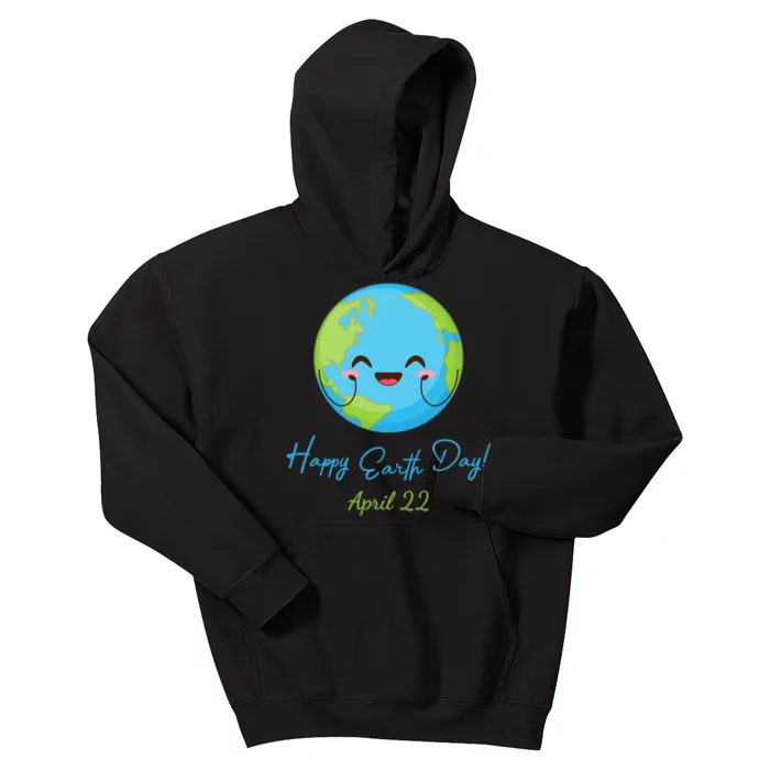 Happy Earth Day April 22 Cute Planet Kids Hoodie