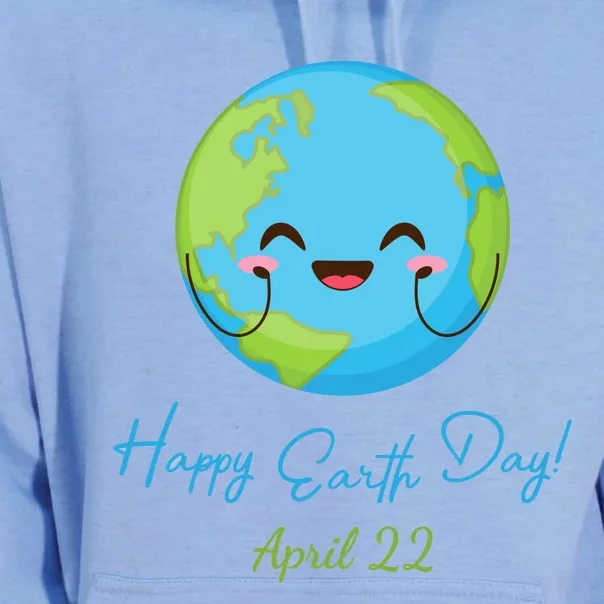 Happy Earth Day April 22 Cute Planet Unisex Surf Hoodie