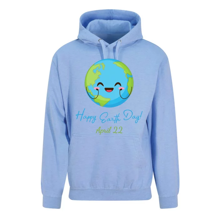 Happy Earth Day April 22 Cute Planet Unisex Surf Hoodie