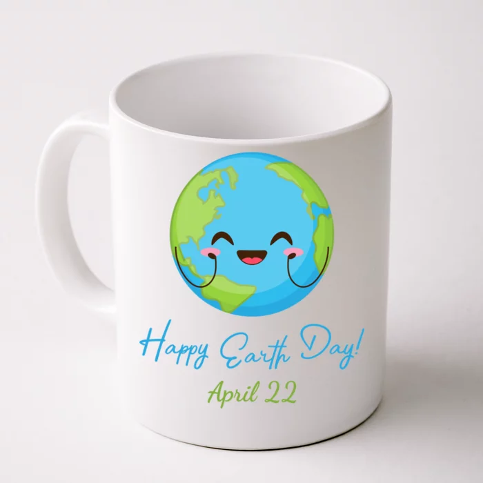 Happy Earth Day April 22 Cute Planet Front & Back Coffee Mug