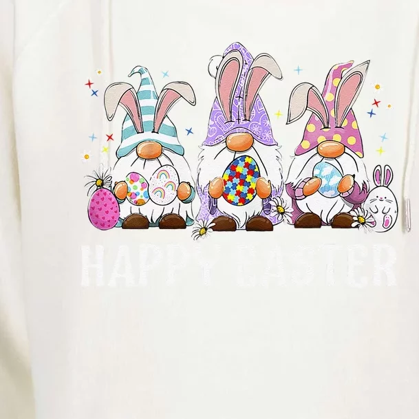 Happy Easter Day Bunny Gnome Hug Easter Eggs Womens Funnel Neck Pullover Hood