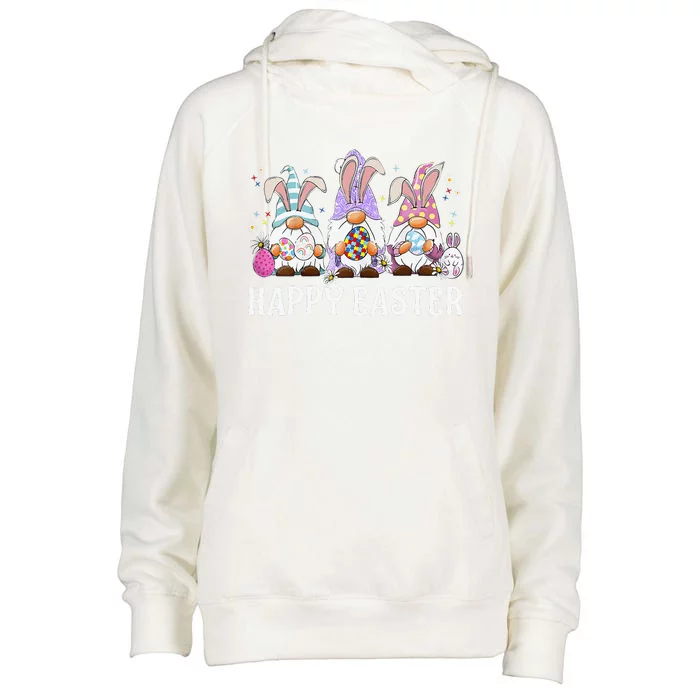 Happy Easter Day Bunny Gnome Hug Easter Eggs Womens Funnel Neck Pullover Hood