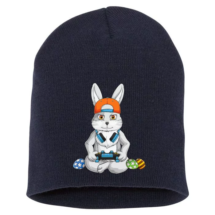 Happy Easter Day Bunny Egg Funny Gamer Short Acrylic Beanie