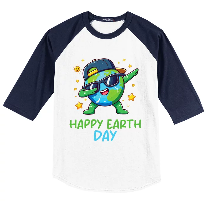 Happy Earth Day 2024 Funny Earth Day Dab Baseball Sleeve Shirt