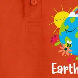 Happy Earth Day 2024 Rainbow Earth Lover Teachers Dry Zone Grid Performance Polo