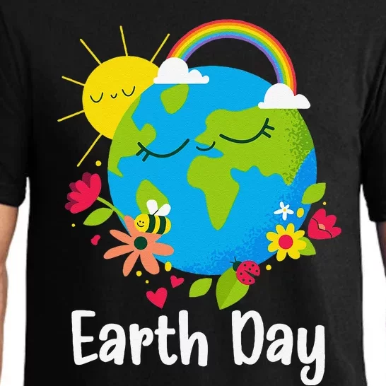 Happy Earth Day 2024 Rainbow Earth Lover Teachers Pajama Set