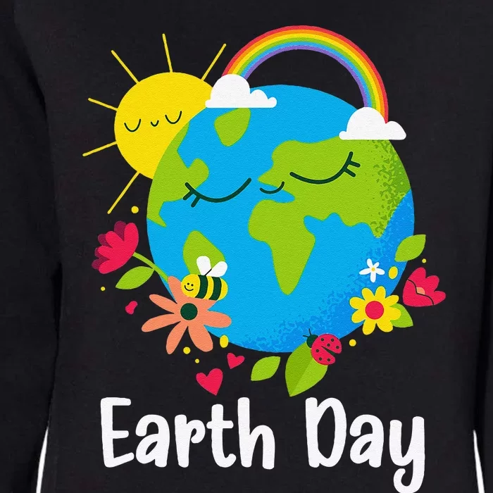 Happy Earth Day 2024 Rainbow Earth Lover Teachers Womens California Wash Sweatshirt