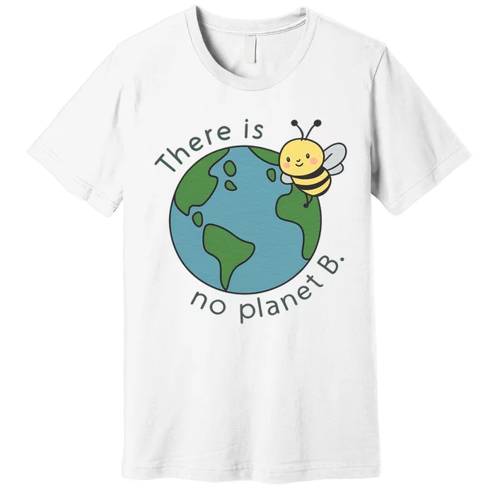 Happy Earth Day 2024 Cute Planet Bee Mother Earth Aesthetic Premium T-Shirt