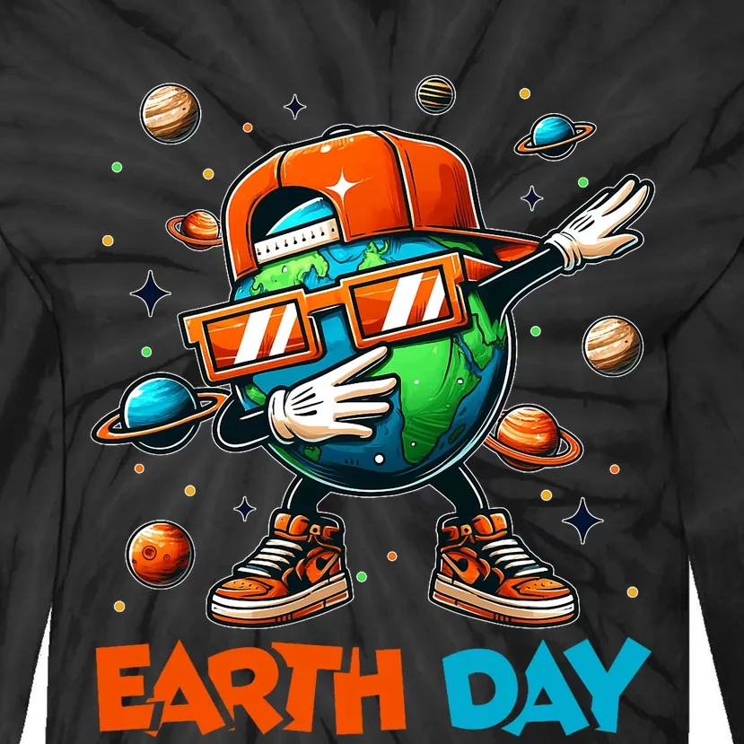 Happy Earth Day 2024 Funny Earth Day Tie-Dye Long Sleeve Shirt