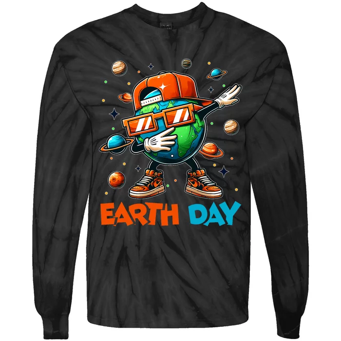 Happy Earth Day 2024 Funny Earth Day Tie-Dye Long Sleeve Shirt