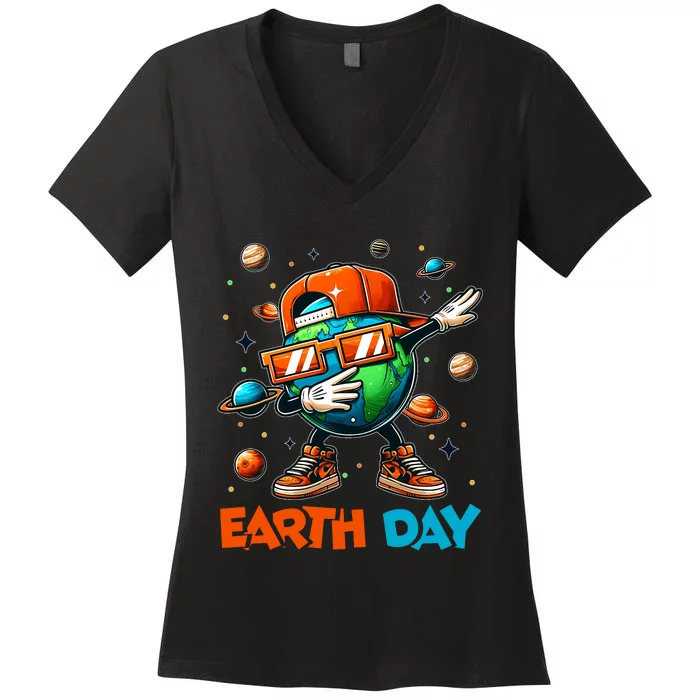 Happy Earth Day 2024 Funny Earth Day Women's V-Neck T-Shirt