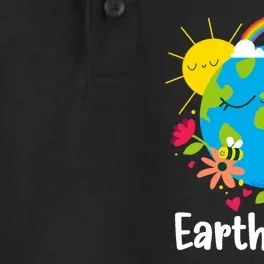 Happy Earth Day 2024 Rainbow Earth Lover Teachers Dry Zone Grid Performance Polo